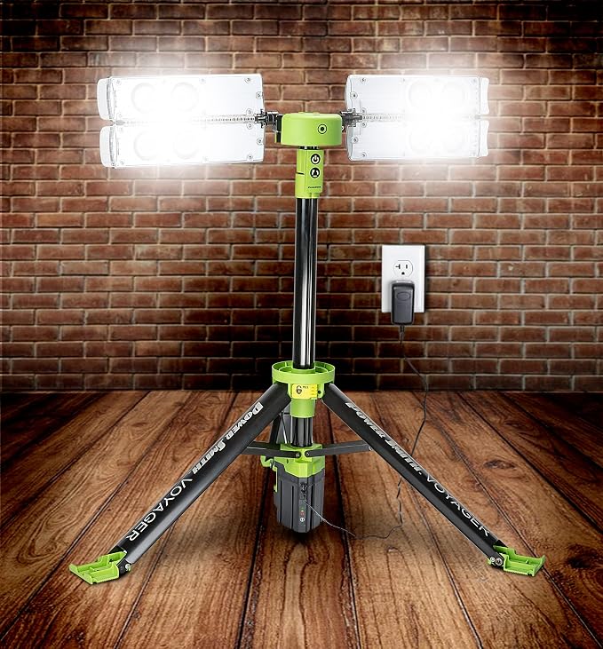 PowerSmith Voyager PVLR8000A 8000 Lumen Collapsible Cordless Tripod LED Work - Image 8