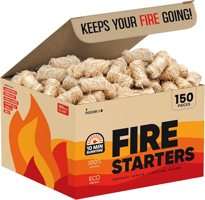 Moscow-Mix Fire Starter Bulk Natural Fire Starters by MoscowMix