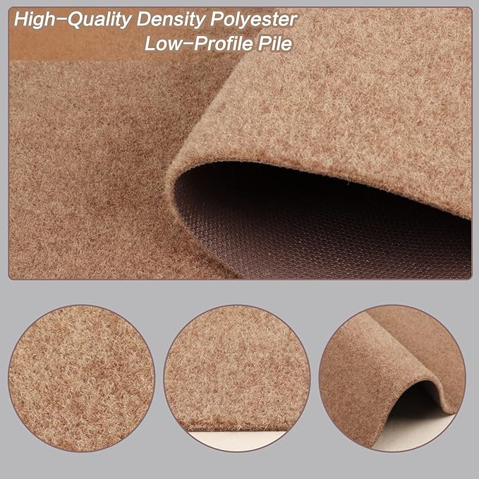 4' x 23' Runner Rugs with Rubber Backing, Indoor Outdoor Utility Carpet Runner - Image 2