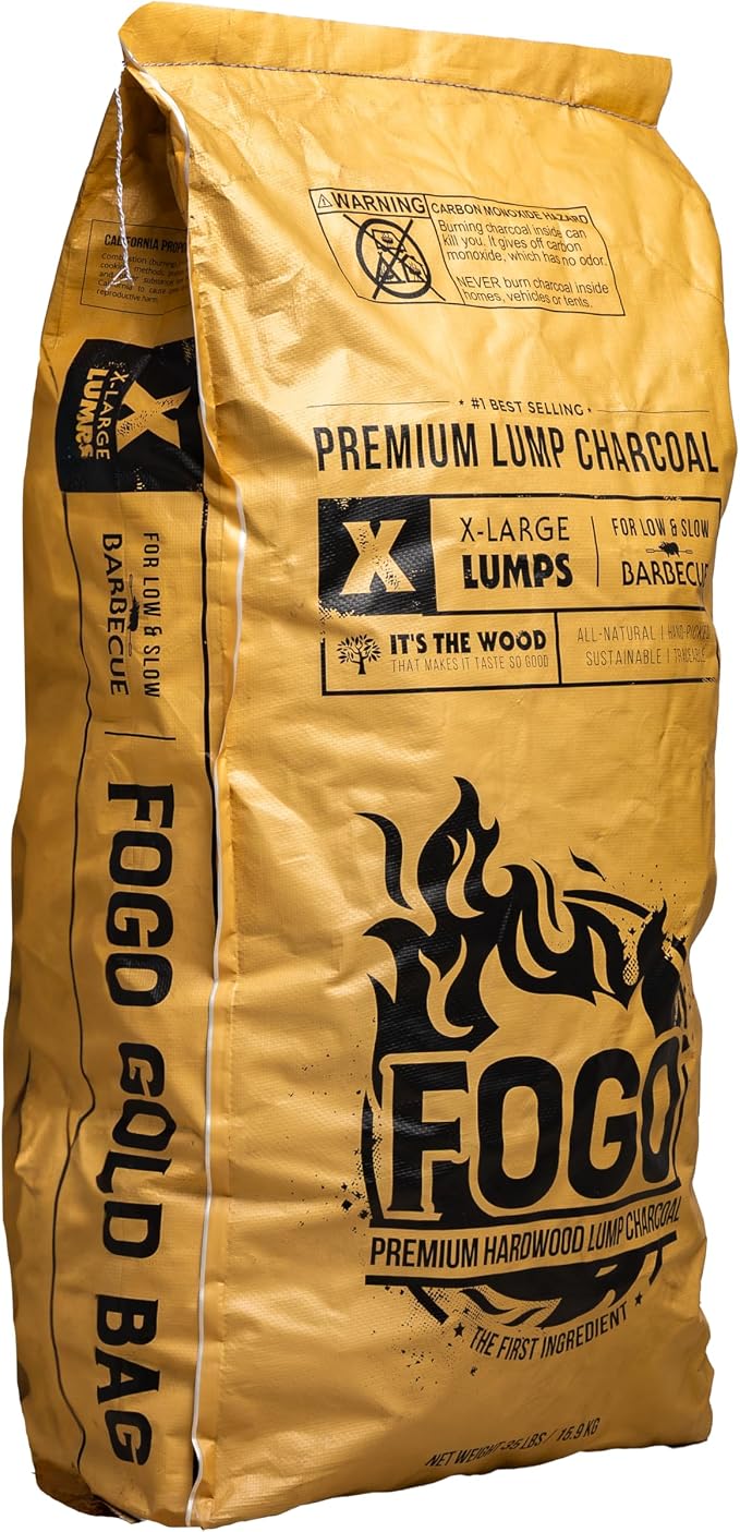 FOGO Super Premium Hardwood Lump Charcoal, Large Sized Lump Charcoal - Image 3