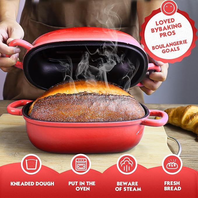 Dutch Oven for Bread Baking 9x6 Inch - Image 4