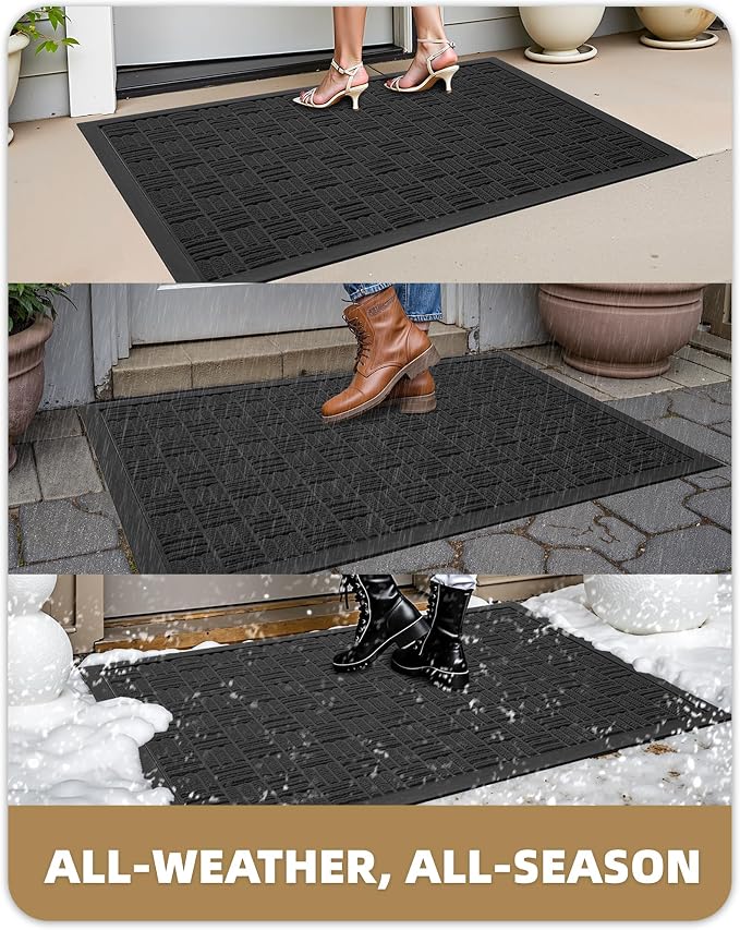 Color&Geometry Large Front Door Mat Outside Entrance, Heavy Duty Non Slip Low - Image 5