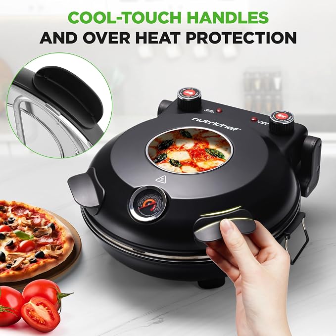 NutriChef Electric Pizza Oven | 1200W Countertop Pizza Maker - Image 3