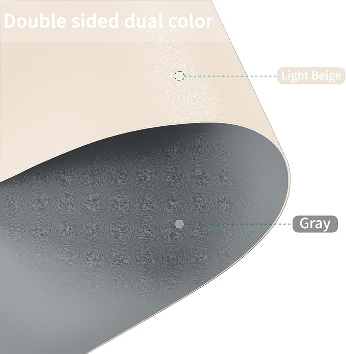 Leather Desk Mat, 1.8mm Thick, 15.75x63 Inch Desk Cover, Desk Protector Mat - Image 2