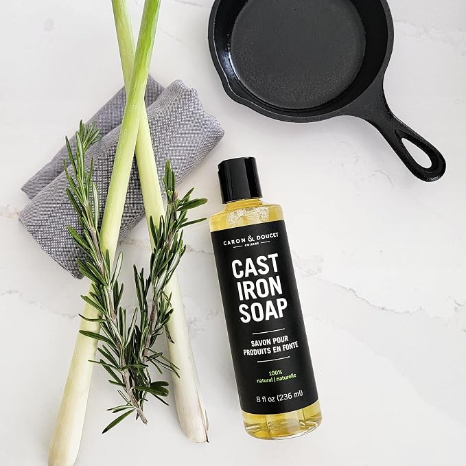 CARON & DOUCET - Cast Iron Cleaning & Conditioning Set: Seasoning Oil & - Image 3