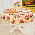 misaya Round Waterproof Vinyl Table Cloth, Wipeable Tablecloth by misaya