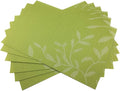 Gugrida Place Mats PVC Set of 6, Table Placemats Set of 6 PVC Woven Vinyl Place by Gugrida