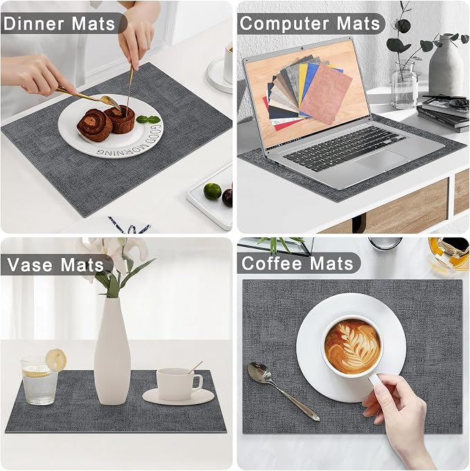 Homaxy Faux Leather Heat Resistant Placemats - Image 6
