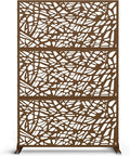 Metal Privacy Screen Outdoor 72" H×47" W, Freestanding Decorative Privacy Screen by Unknown