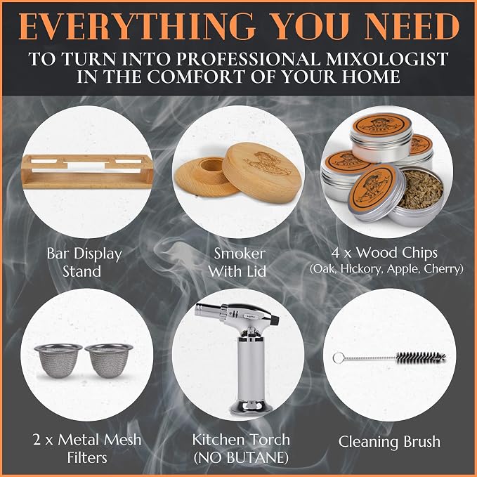 Cocktail Smoker Kit | Whiskey Smoker Kit | Bourbon Smoker kit | Old Fashioned - Image 4