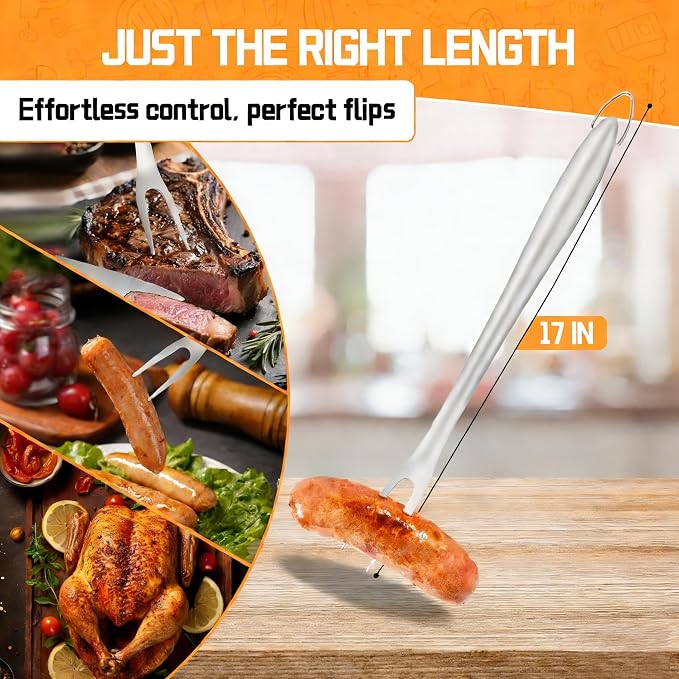 9Pcs Heavy Duty Stainless Steel Grill Accessories, Professional Barbecue - Image 4