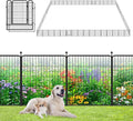 Garden Fence with Gate Metal Fencing Outdoor by Jhsomdr