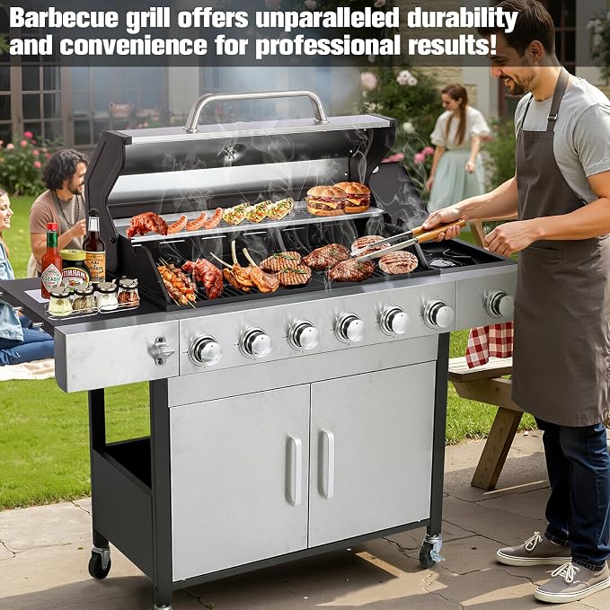 CIG GARDEN 6 Burner Propane Gas Grill - Image 8