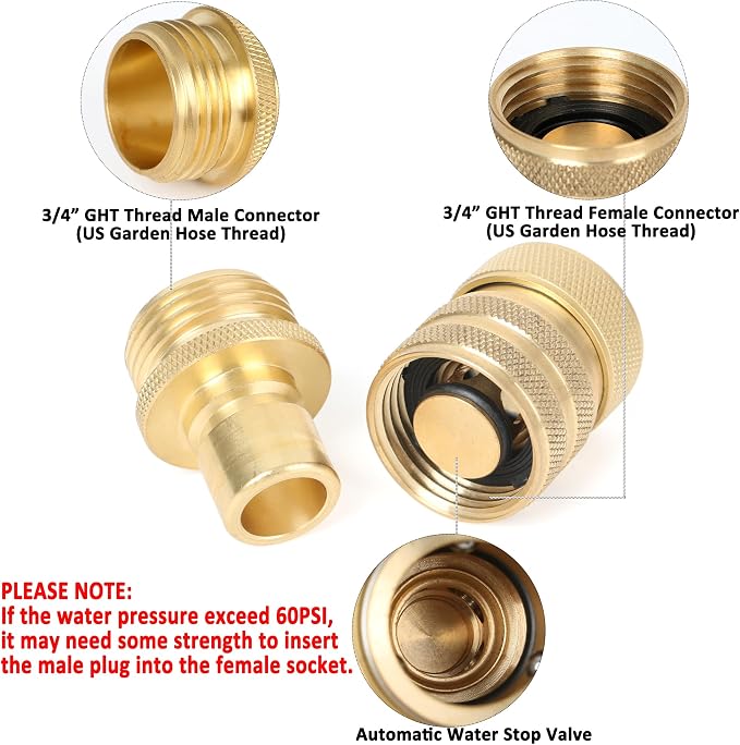 STYDDI Brass Garden Hose Quick Connect Fittings - Image 4