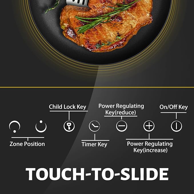 Noxton 2 Burner Electric Cooktop 12 Inch, Built-in Electric Radiant Ceramic - Image 7