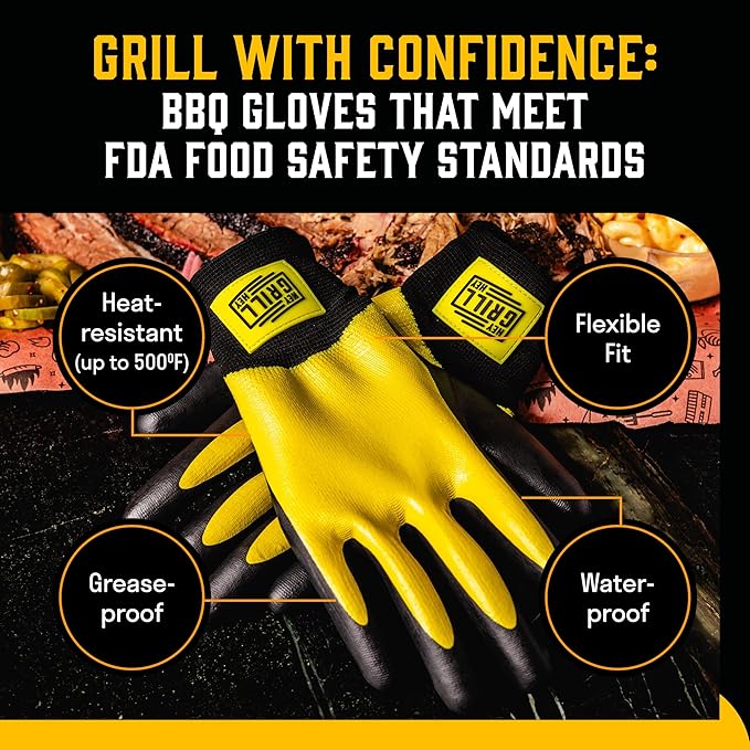 Hey Grill Hey Pitmaster Gloves | BBQ Gloves | Heat Protection up to 500°F or - Image 4