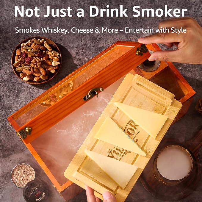 Old Fashioned Smoker Kit – Premium Wooden Gift Box - Image 6