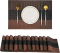 Placemats Set of 12，Non-Slip PVC Weave Table Mats Easy to Clean，Heat Resistant by flohar