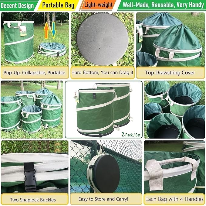 16 Gallon and 24 Gallon Collapsible Trash Can Solid Bottom - Image 3