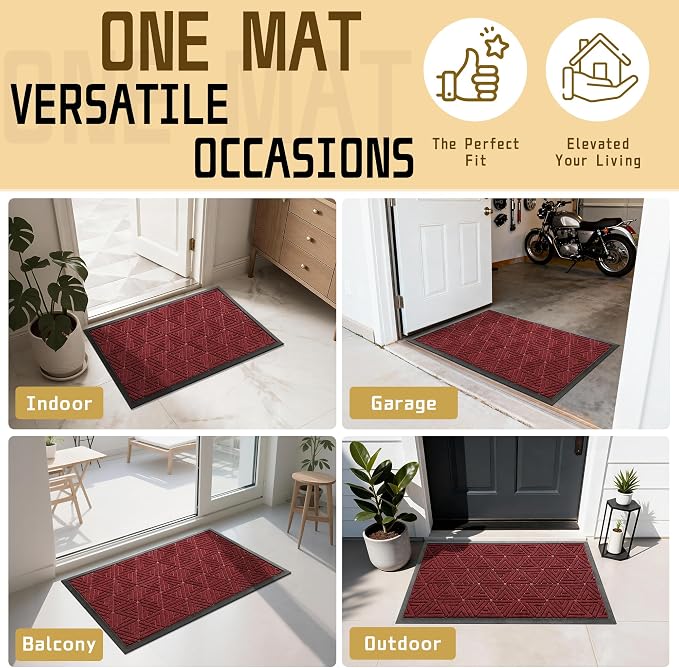 Yimobra Extra Large Door Mat 60x36, All-Weather Waterproof Non-Slip Welcome - Image 6