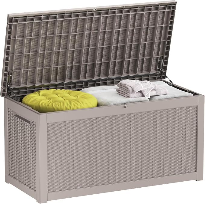 260 Gallon Outdoor Storage Box – Resin Deck Box by ATMELT