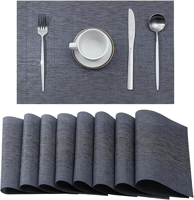 Leetaltree Denim Blue Placemats Set of 8 by Leetaltree-ArtatEveryTable