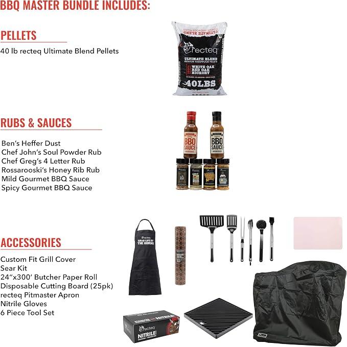 recteq Pellet Grill RT-B380X Bullseye Deluxe + BBQ Masters Bundle, WiFi Enabled - Image 2