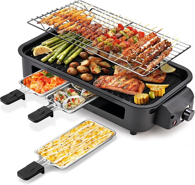 Pukomc Electric Indoor Grill, 2 in 1 Indoor Grills by Pukomc