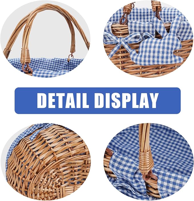 G GOOD GAIN Wicker Picnic Basket - Image 4