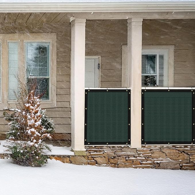 UPGRADE Privacy Fence Screen 5'x66' Dark Green Outdoor 90% Visibility Blockage - Image 8