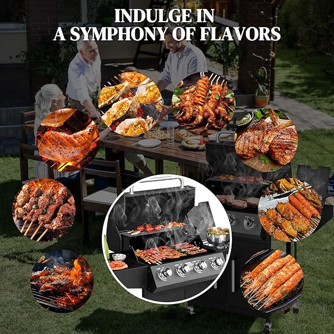 ROVSUN 4-Burner Propane Gas BBQ Grill - Image 4
