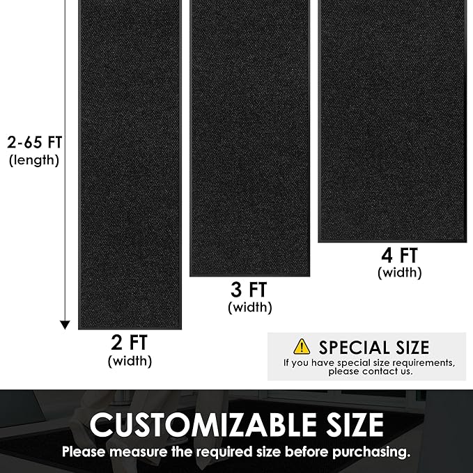 4′ x 22′ Front Door Mat Indoor Outdoor Entrance, Commercial Floor Mat Heavy - Image 2