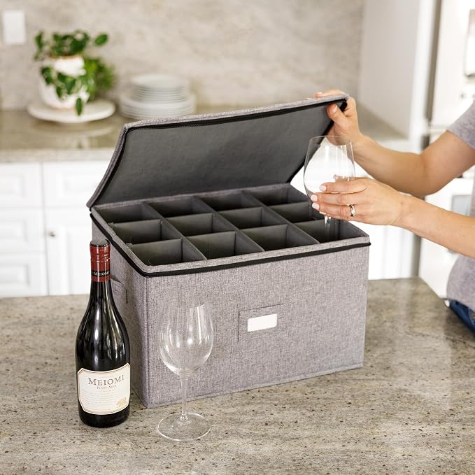Hard Shell China Storage for Wine Glass - Image 3
