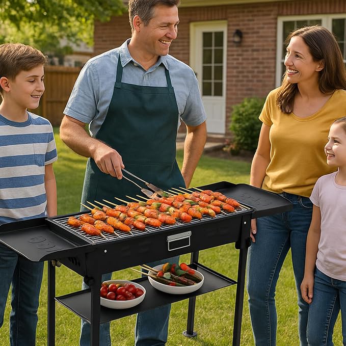 comzenz 35’’ Portable Charcoal Grill Folding BBQ Grill - Image 4