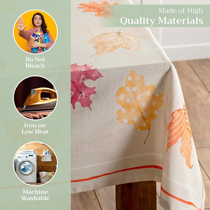 Maison d' Hermine Table Cloth Rectangle Table 100% Cotton 60 x 120 Inches Fall - Image 3