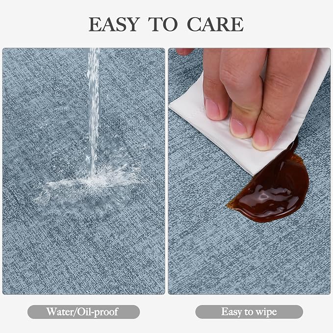Faux Leather Heat Resistant Placemats Set of 8 – Waterproof Oilproof Wipeable - Image 3
