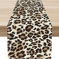 Leopard Print Table Runner, Animal Fur Print Western Style Table Runner Country by Unknown