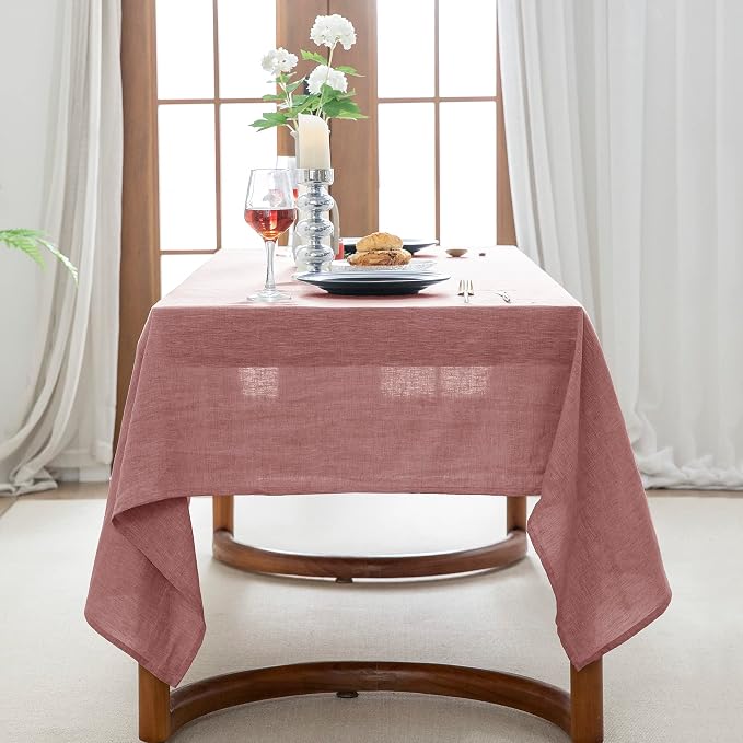 EVERLY 100% Pure Linen Rectangle Tablecloths 60x120Inches - Image 5