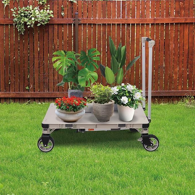 LEADALLWAY 3-in-1 Multi-Purpose Camping Table Wagon Portable Outdoor Platform - Image 7