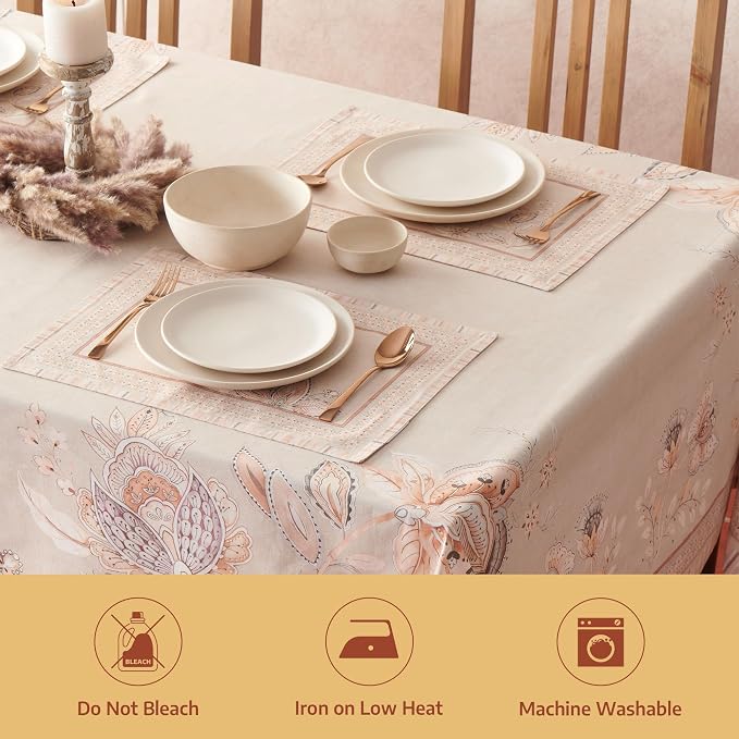 Maison d' Hermine Premium Table Cloth Rectangle Table 100% Combed Cotton 108 x - Image 8