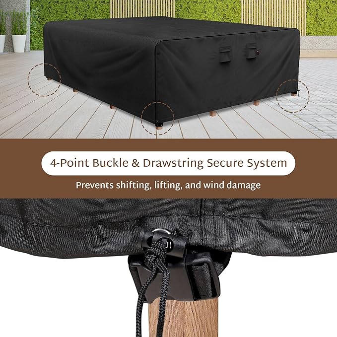 iBirdie Outdoor Patio Furniture Set Covers 160 x 120 inch fit 10 x 13 ft - Image 5
