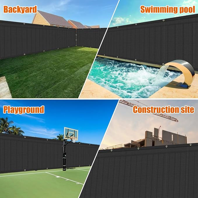 AYOHA 4' x 80' Privacy Fence Screen Fabric Mesh Shade Net Cover, Heavy Duty 160 - Image 7
