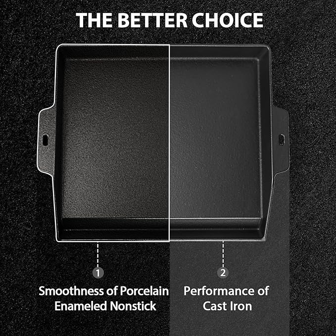 Utheer 17" x 13" Cast Iron Griddle - Image 4