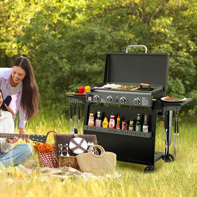 Royal Gourmet PD4001 4 Burner Propane Gas Griddle - Image 12