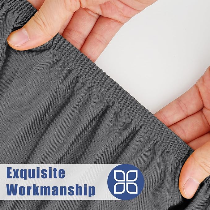 Spandex 8 Foot Rectangle Table Cloth 6 Pack, Elastic Fitted Tablecloths - Image 3