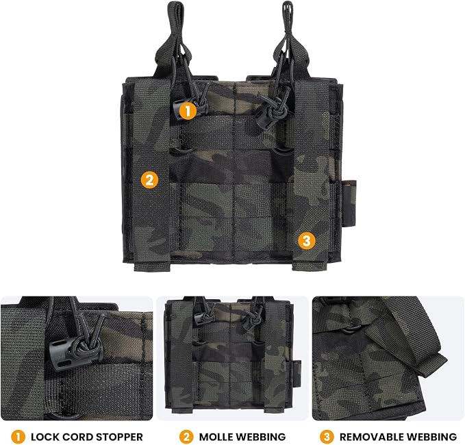 EXCELLENT ELITE SPANKER Tactical Open-Top Single/Double/Triple Molle Mag Pouch - Image 4