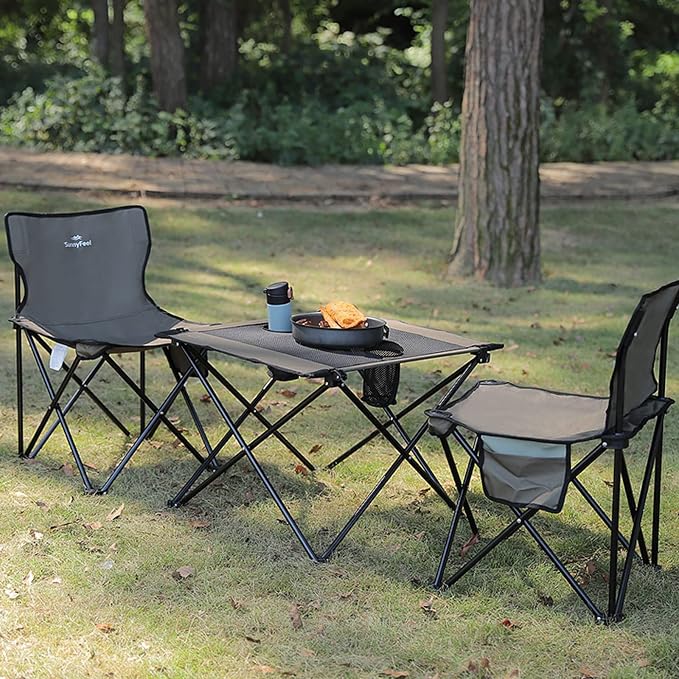 SUNNYFEEL Outdoor Folding Table | Lightweight Mesh Compact Camping Table - Image 2