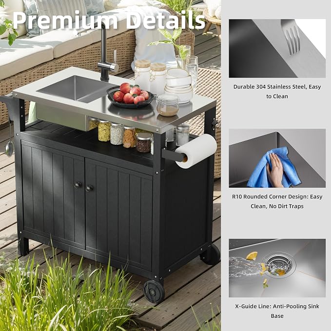 TORVA Multi-Functional Outdoor Grill Cart - Image 4