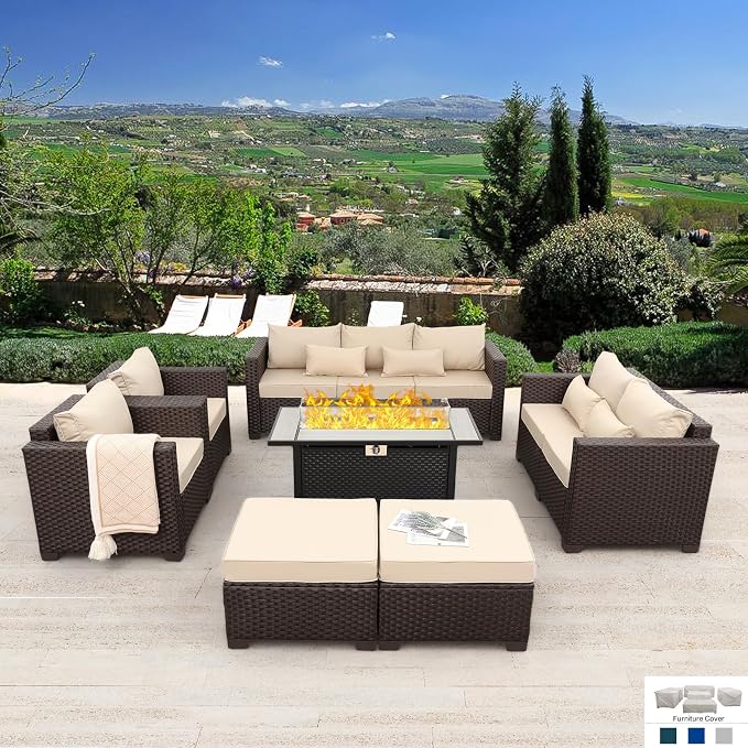 7 PCS Patio Furniture Set Outdoor Patio Furniture - Image 2