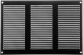Repa Market 12x8 Inch Air Vent Cover/Black Galvanized Steel Louvered Grill Cover by RepaMarket